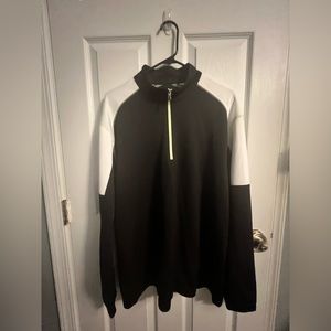 Men’s zip up golf thermal large black and white